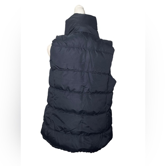 Old Navy Dark Blue Puffer Vest Full Zip fleece Lined Size-small - Picture 3 of 9